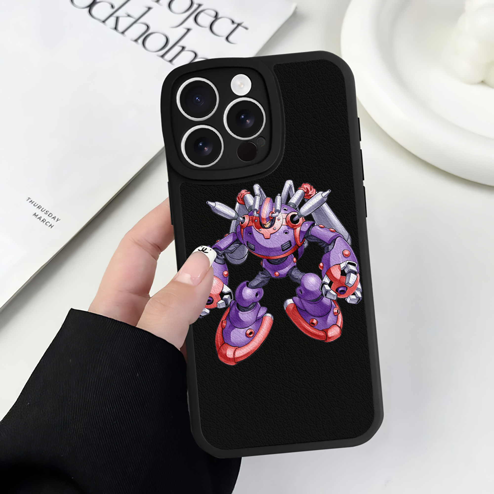 （画像用） 遊☆戯☆王 Yu-Gi-Oh! 【iPhone 16シリーズ対応】シリコンスマホケース（レザー調） 材質：シリコン